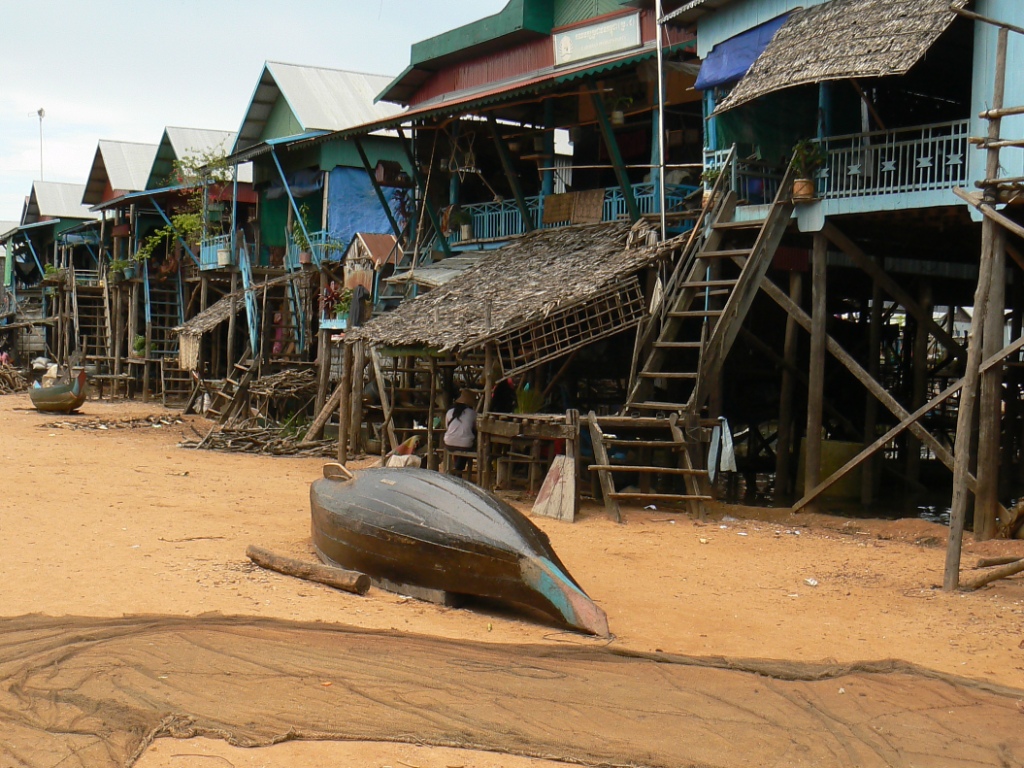 Main street was still a street - but not for much longer so it is time to get the boats and nets ready