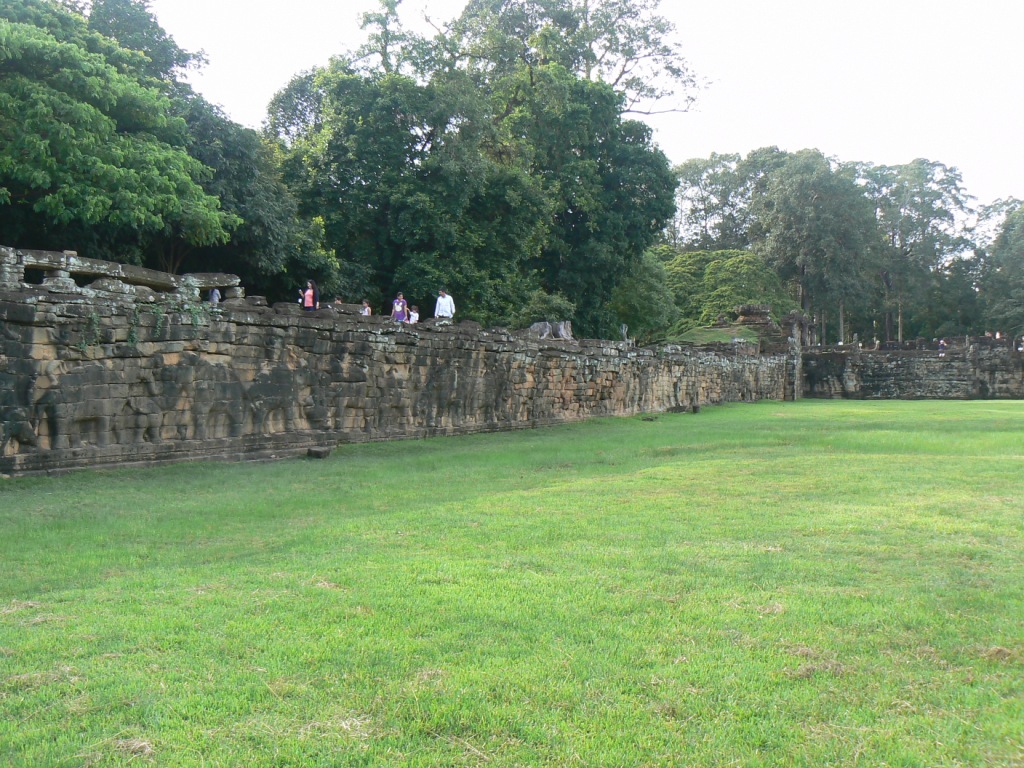 The elephant terrace overlooks a large field where the king would review the troops...