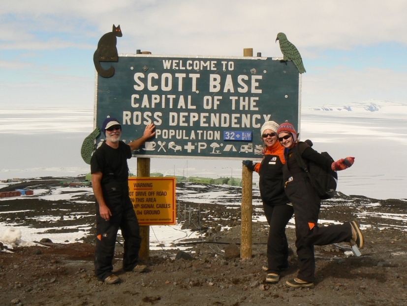 Proving we were there - half way along the road to McMurdo