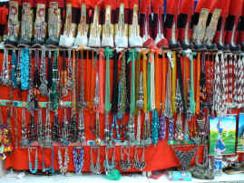 Barkhor shops beads and boots.JPG (294494 bytes)
