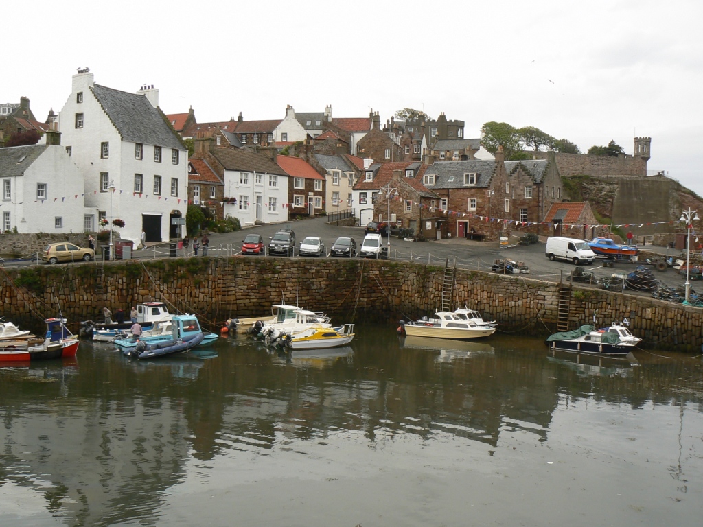 The fishing villages are built around enclosed harbors