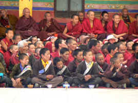Cham monks on stage.JPG (368042 bytes)
